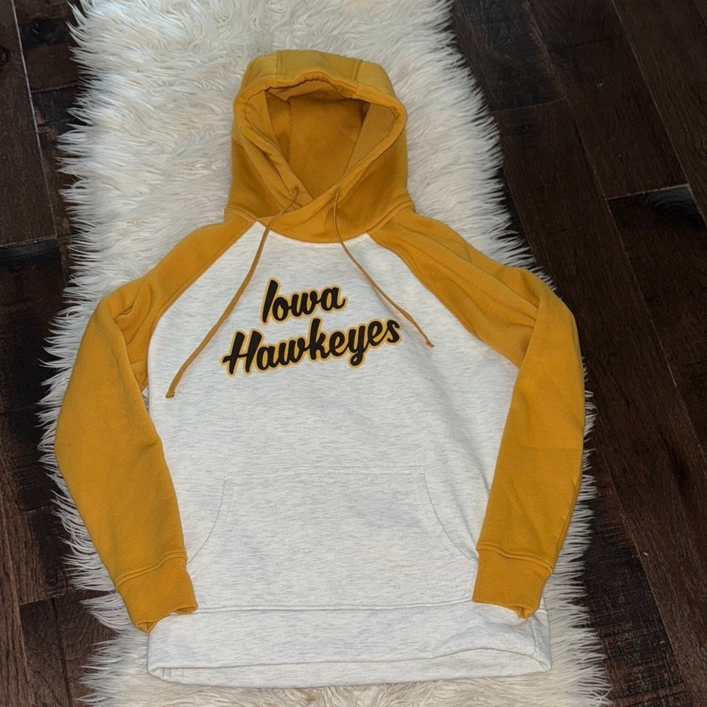 Iowa Hawkeyes Yellow and White Hoodie